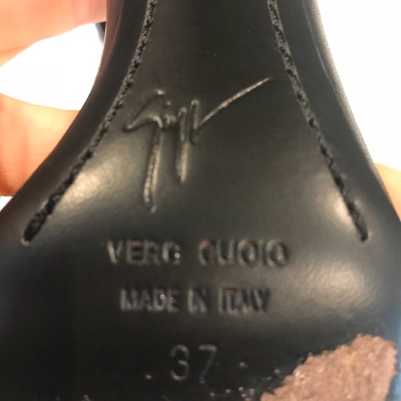 Giuseppe Zanotti Grommet Leather Sandals Size 37 - Picture 7 of 8